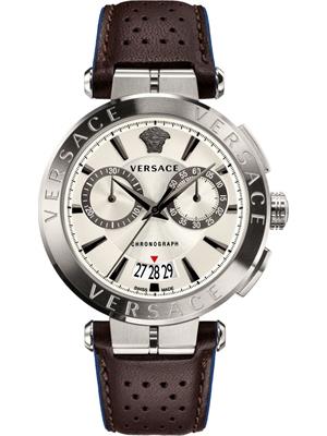 VERSACE AION BROWN CHRONO WATCH 45MM