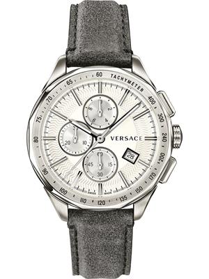 Versace Glaze Chronograph Gray Vintage Watch 44mm