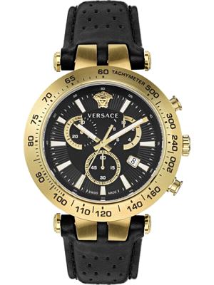 Versace Bold Chrono Leather Watch 46mm