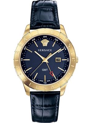 Versace Business Slim Swiss Blue Watch 43mm