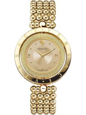 Versace Eon Gold Dial Gold Tone Ladies Watch 34MM