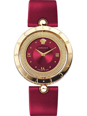 Versace Eon Red Leather Ladies Watch 33.5mm