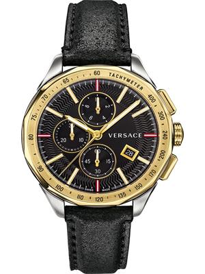 Versace Glaze Chronograph Black Watch 44mm