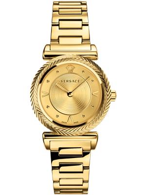 Versace V-Motif Gold Watch 35mm