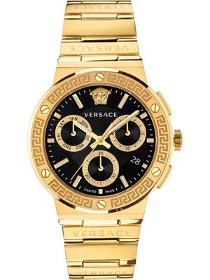 Versace Greca Logo Chrono Watch 43mm