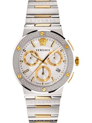 Versace Greca Logo Chrono Watch 43mm