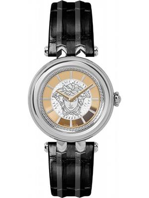 Versace KHAI Swiss Quartz Leather Watch 38mm