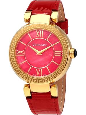 Versace Leda Red Dial Ladies Watch 38mm