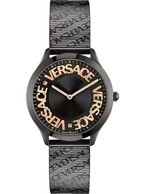 Versace Logo Halo Leather Watch 38mm