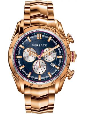 Versace V-Ray Chronograph Gold Watch 44mm