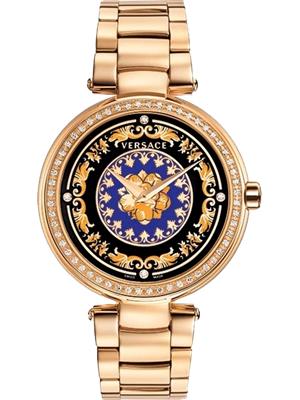 Versace Mystique Foulard Rose Diamond Watch 38mm 