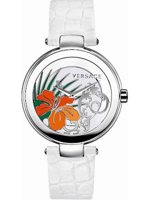 Versace Mystique White Leather Watch 38mm