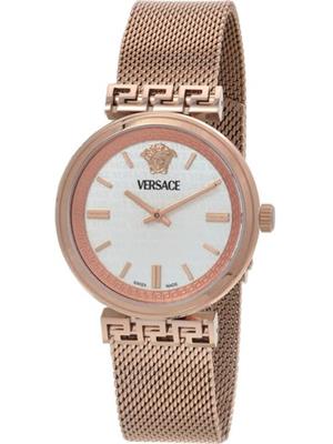 Versace Mythos Quartz Silver Dial Watch 36mm