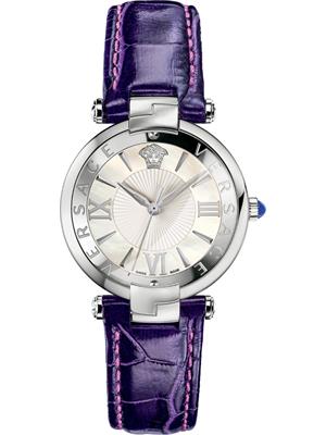 Versace Rêvive Violet Leather Watch 35mm