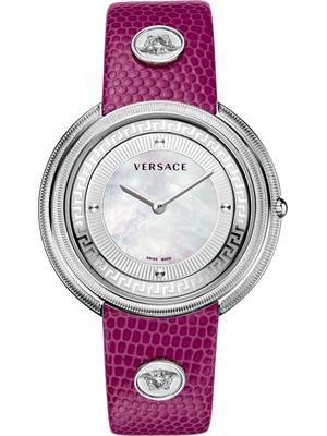 Versace Thea Medusa-Studded Fuchsia Watch 39mm