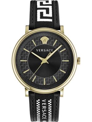 Versace V-Circle Gent Strap Watch 42mm