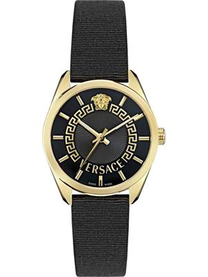 Versace V-Circle Grosgrain Black Watch 36mm