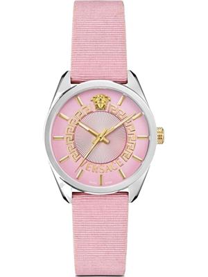 Versace V-Circle Grosgrain Pink Watch 36mm