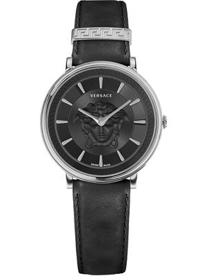 Versace V-Circle Medusa Leather Watch 38mm