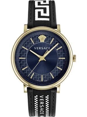 Versace V-Circle Strap Watch 42mm