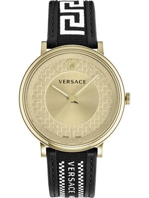 Versace V-Circle Strap Watch 42mm