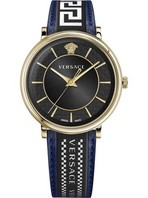 Versace V-Circle Strap Watch 42mm