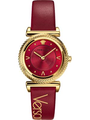 Versace V-Motif Vintage Logo Red Watch 35mm