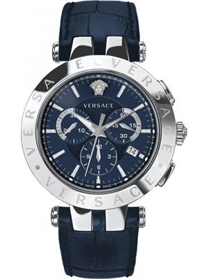 Versace V-Race Chrono Blue Watch 42mm