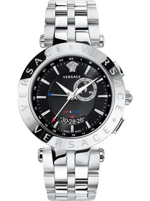 Versace V-Race Date GMT Alarm Watch 46mm