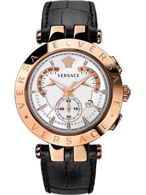 Versace V-Race Rose Gold-Plated Watch 42mm