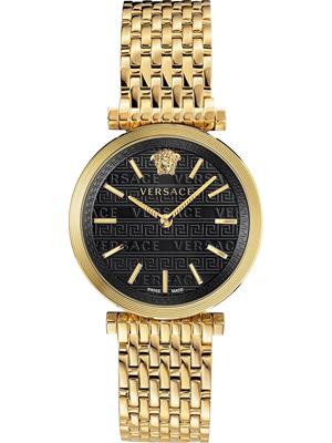 Versace V-Twist Gold-Tone Swiss Watch 36mm