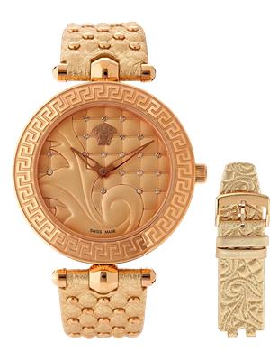 Versace VANITAS Diamonds Gold IP Watch 40mm