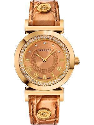 Versace Vanity Diamond Gold IP Watch 35mm