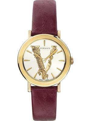 Versace Virtus Burgundy Watch 36mm  