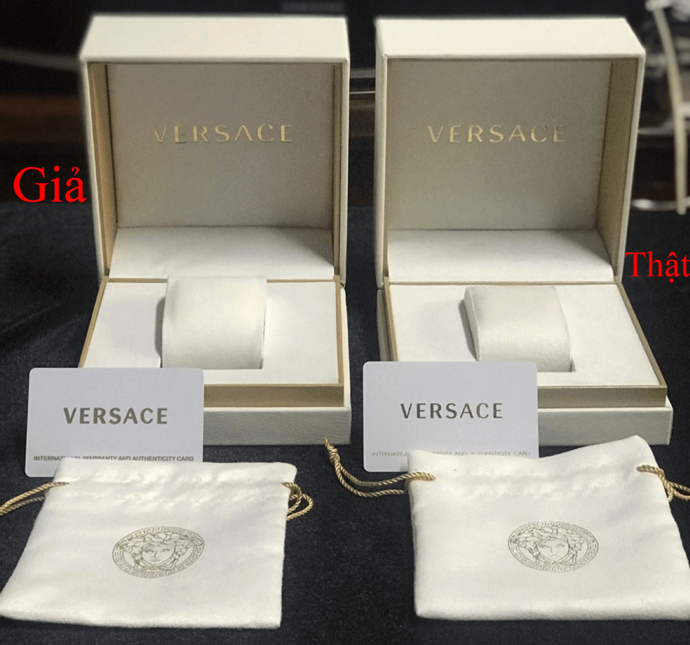 Cách Phân Biệt hộp Đồng Hồ Versace Thật Giả Chuẩn Nhất