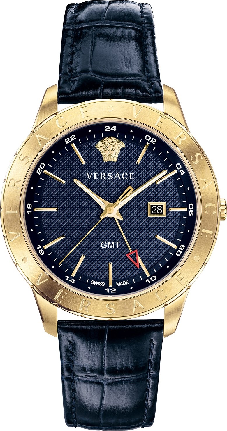 Versace Business Slim Swiss Blue Watch 43mm